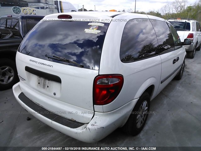 1D4GP24E76B652951 - 2006 DODGE GRAND CARAVAN SE WHITE photo 4