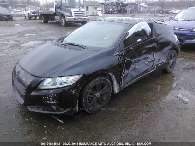 JHMZF1D66CS003132 - 2012 HONDA CR-Z EX BLACK photo 2