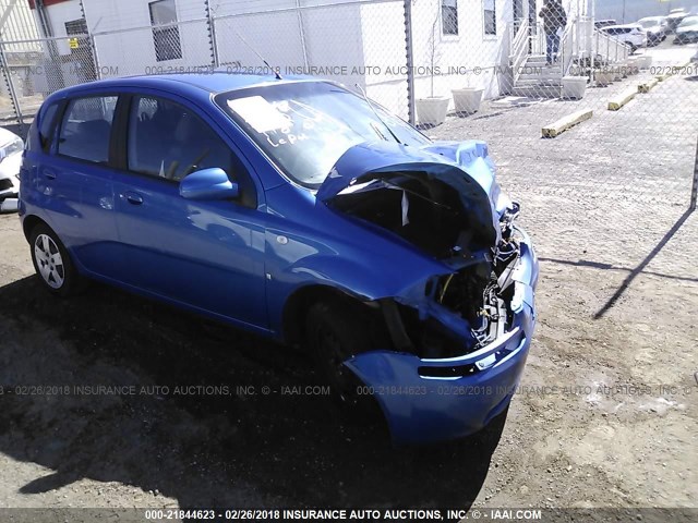 KL1TD66617B735043 - 2007 CHEVROLET AVEO LS BLUE photo 1