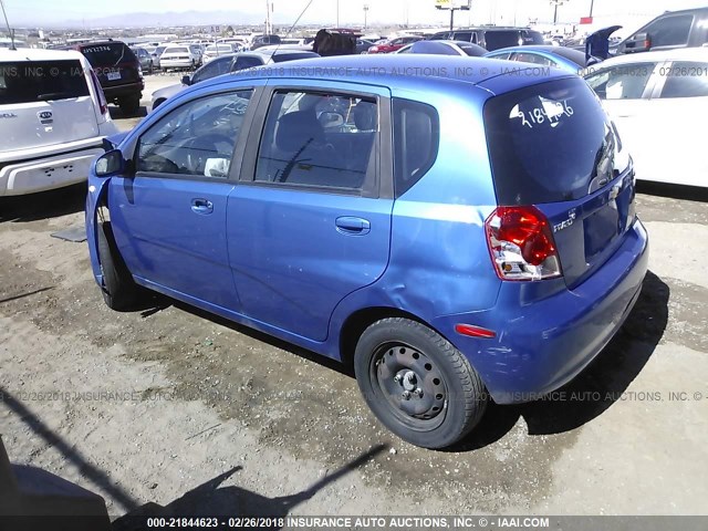 KL1TD66617B735043 - 2007 CHEVROLET AVEO LS BLUE photo 3