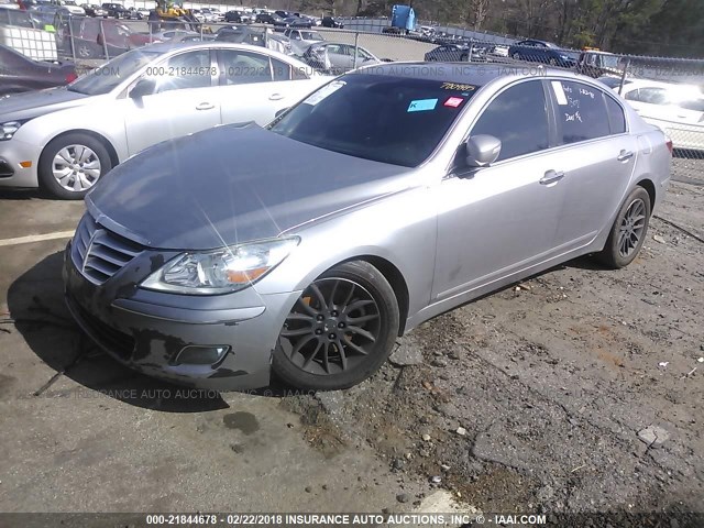 KMHGC46E69U025650 - 2009 HYUNDAI GENESIS 3.8L SILVER photo 2