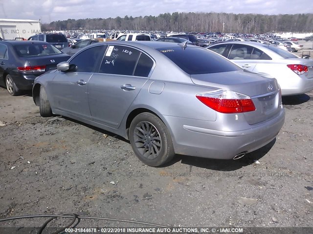 KMHGC46E69U025650 - 2009 HYUNDAI GENESIS 3.8L SILVER photo 3