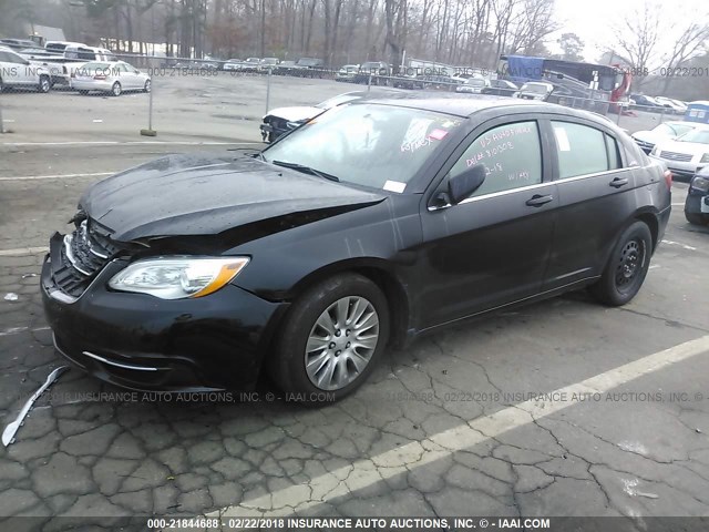 1C3CCBAB2EN125158 - 2014 CHRYSLER 200 LX BLACK photo 2