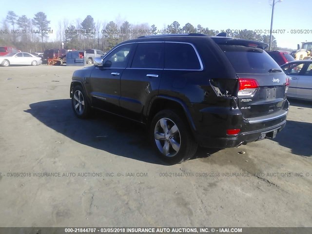 1C4RJFCT3EC105554 - 2014 JEEP GRAND CHEROKEE OVERLAND BLACK photo 3