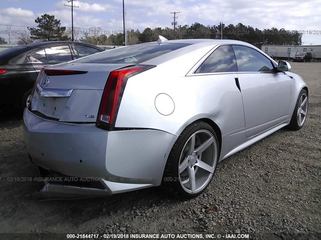 1G6DP1ED9B0103812 - 2011 CADILLAC CTS PREMIUM COLLECTION SILVER photo 4