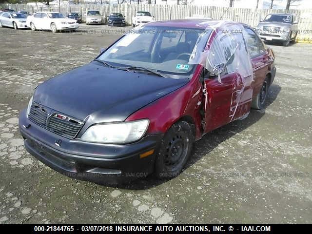 JA3AJ26E63U030597 - 2003 MITSUBISHI LANCER ES RED photo 2