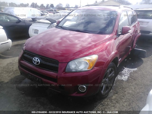 JTMWF4DV9B5034840 - 2011 TOYOTA RAV4 SPORT RED photo 2