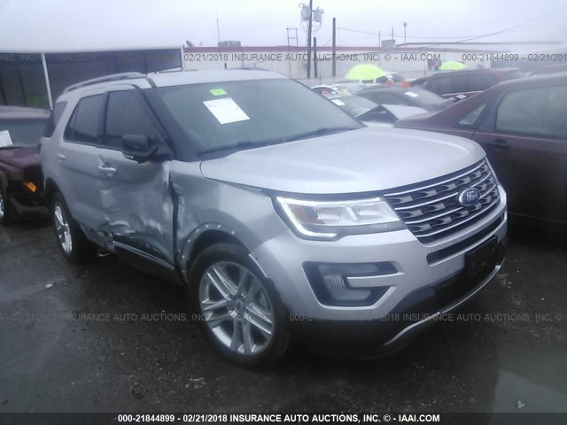 1FM5K7D89HGD85159 - 2017 FORD EXPLORER XLT SILVER photo 1