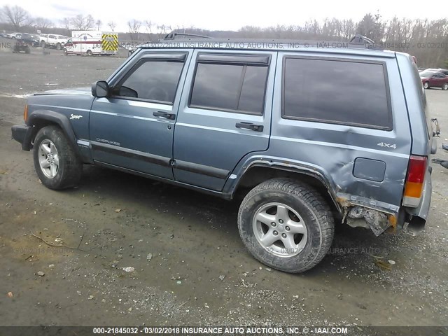 1J4FJ68SXWL132944 - 1998 JEEP CHEROKEE SPORT/CLASSIC BLUE photo 3