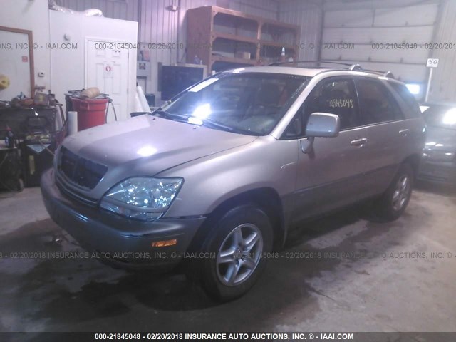 JTJHF10U220291367 - 2002 LEXUS RX 300 TAN photo 2