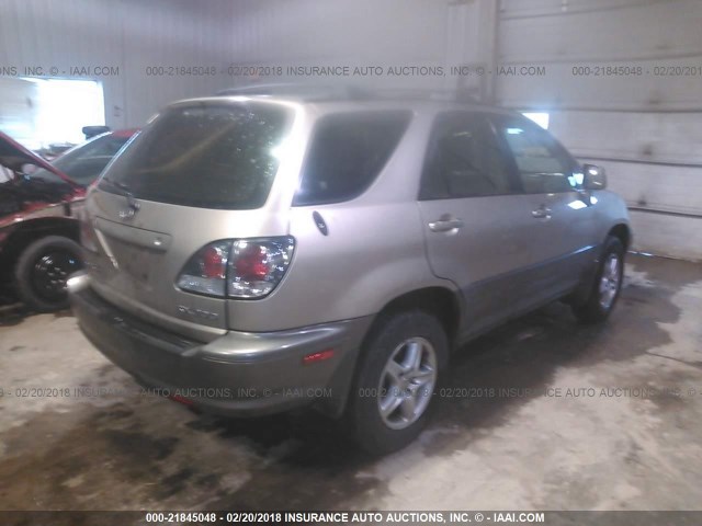 JTJHF10U220291367 - 2002 LEXUS RX 300 TAN photo 4