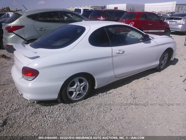 KMHJG25FX1U235276 - 2001 HYUNDAI TIBURON WHITE photo 4