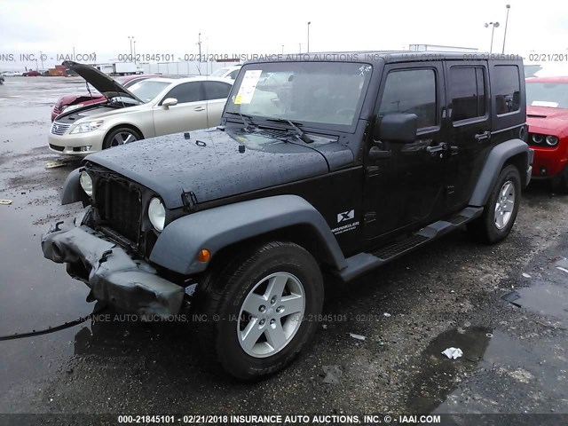 1J4GB39147L150265 - 2007 JEEP WRANGLER X BLACK photo 2