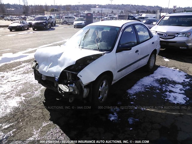 2C1MR5224Y6728181 - 2000 CHEVROLET METRO LSI WHITE photo 2