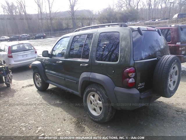 1J4GL48KX7W650667 - 2007 JEEP LIBERTY SPORT 绿色 照片 3