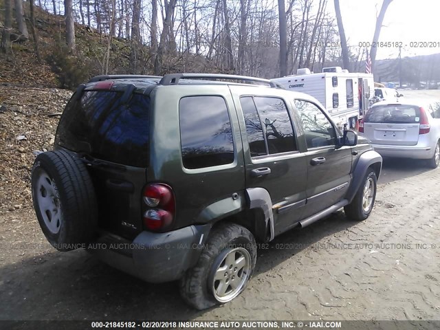 1J4GL48KX7W650667 - 2007 JEEP LIBERTY SPORT GREEN photo 4