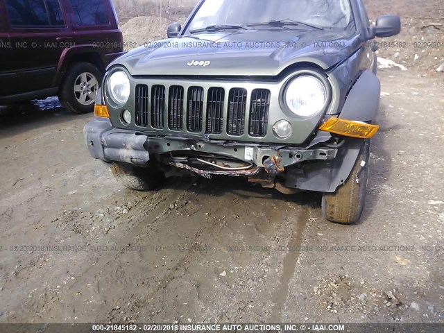 1J4GL48KX7W650667 - 2007 JEEP LIBERTY SPORT GREEN photo 6