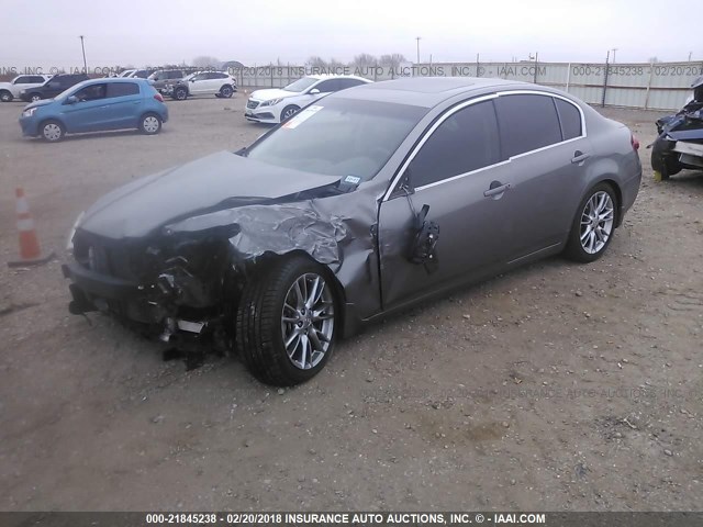 JNKBV61E58M222625 - 2008 INFINITI G35 SILVER photo 2