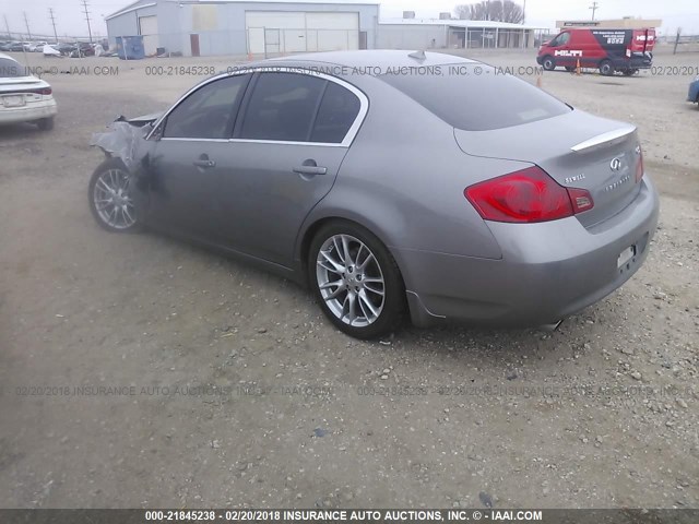 JNKBV61E58M222625 - 2008 INFINITI G35 SILVER photo 3