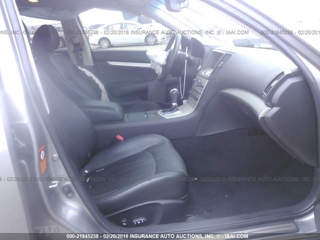 JNKBV61E58M222625 - 2008 INFINITI G35 SILVER photo 5