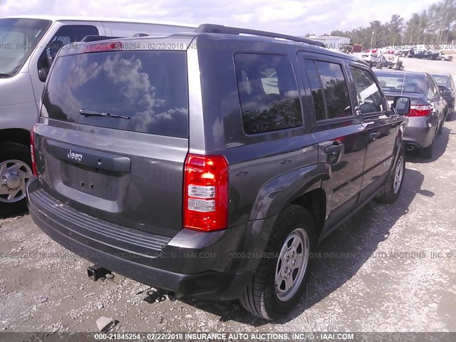 1C4NJPBA6GD800239 - 2016 JEEP PATRIOT SPORT GRAY photo 4