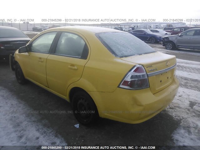 KL1TD5DE7BB126634 - 2011 CHEVROLET AVEO LS/LT 黄色 照片 3