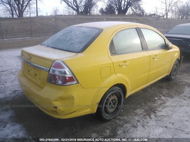 KL1TD5DE7BB126634 - 2011 CHEVROLET AVEO LS/LT 黄色 照片 4