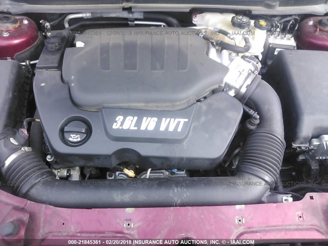1G1ZE5E73AF133001 - 2010 CHEVROLET MALIBU LTZ Марун фото 10