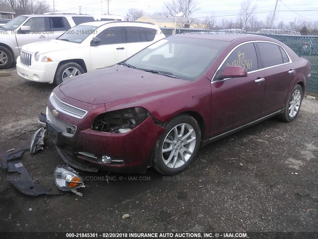 1G1ZE5E73AF133001 - 2010 CHEVROLET MALIBU LTZ Марун фото 2