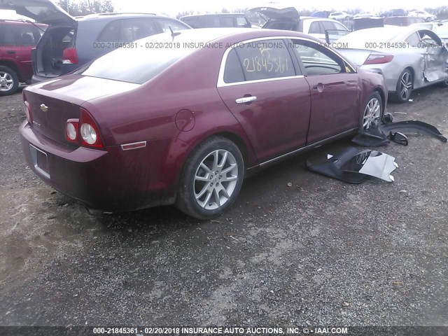 1G1ZE5E73AF133001 - 2010 CHEVROLET MALIBU LTZ Марун фото 4