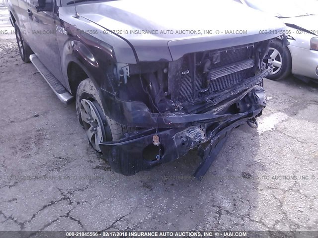 1FTEX1EM9DFA22262 - 2013 FORD F150 SUPER CAB BLACK photo 6