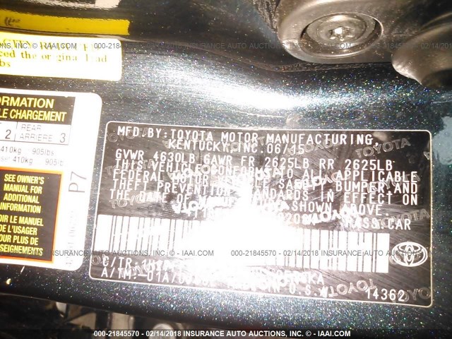 4T1BF1FK2FU092084 - 2015 TOYOTA CAMRY LE/XLE/SE/XSE Gris photo 9