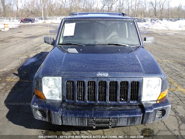 1J8HG48KX6C134414 - 2006 JEEP COMMANDER BLUE photo 6