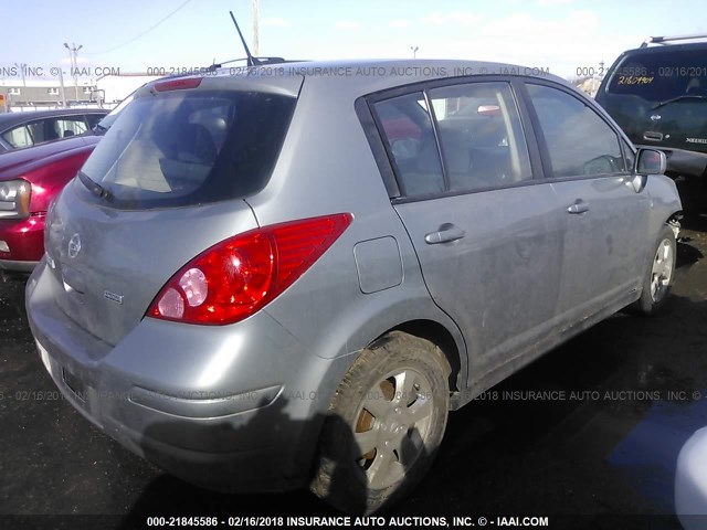 3N1BC1CP8CK805422 - 2012 NISSAN VERSA S/SL SILVER photo 4