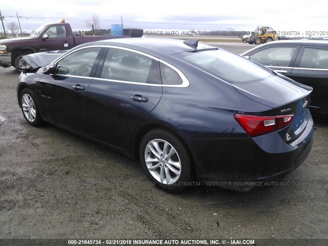 1G1ZE5ST3GF313914 - 2016 CHEVROLET MALIBU LT BLUE photo 3