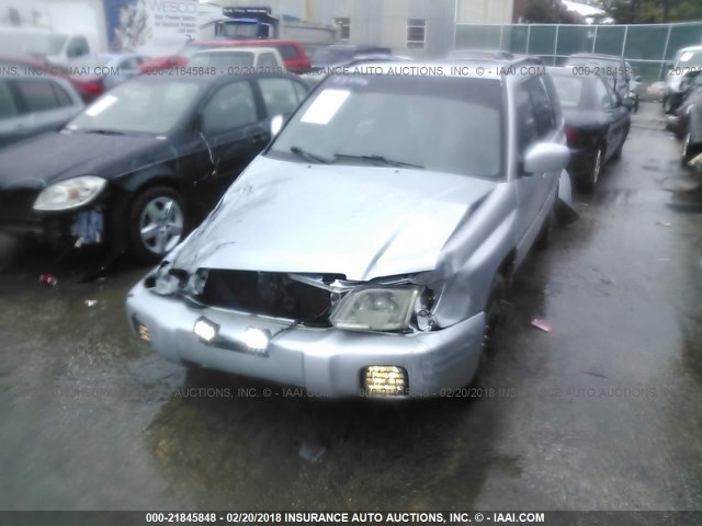 JF1SF65692H723279 - 2002 SUBARU FORESTER S SILVER photo 2