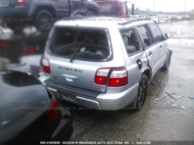 JF1SF65692H723279 - 2002 SUBARU FORESTER S SILVER photo 4