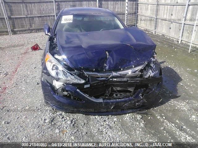 5NPEC4AC9DH537326 - 2013 HYUNDAI SONATA SE/LIMITED BLUE photo 6