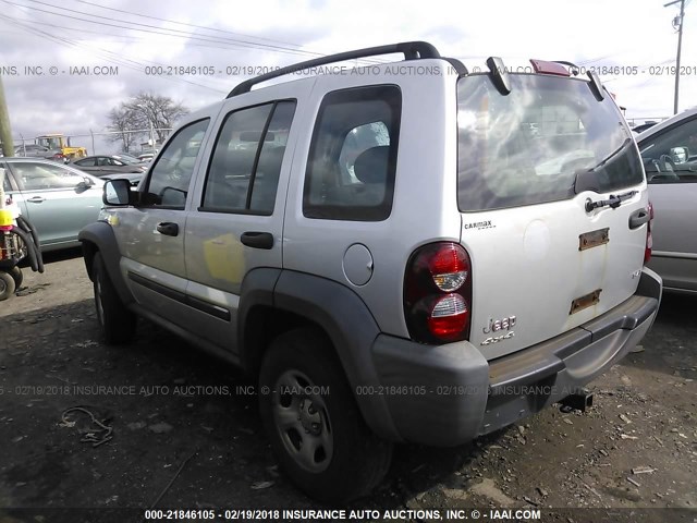 1J4GL48K07W501104 - 2007 JEEP LIBERTY SPORT 银色 照片 3