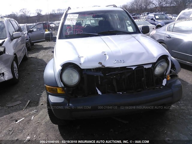 1J4GL48K07W501104 - 2007 JEEP LIBERTY SPORT SILVER photo 6