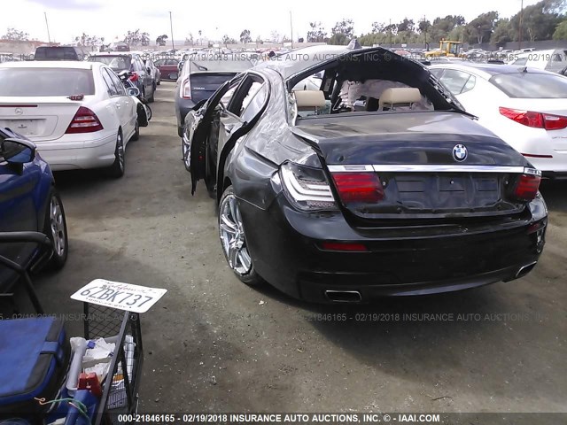 WBAYE8C5XDD132284 - 2013 BMW 750 LI BLACK photo 3