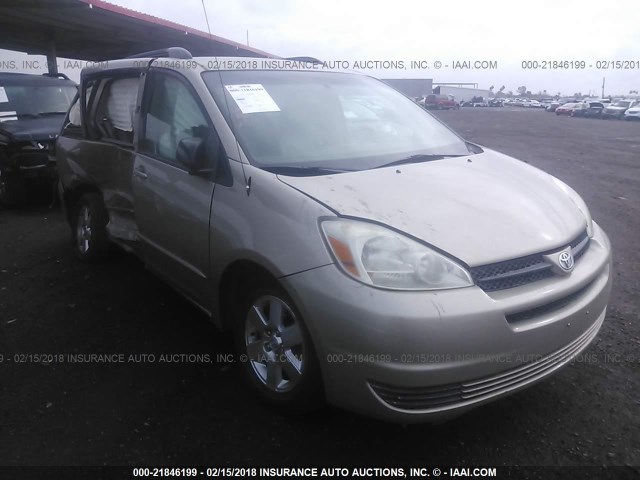 5TDZA23CX4S182394 - 2004 TOYOTA SIENNA CE/LE GOLD photo 1