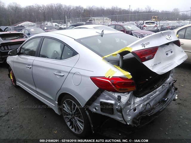 KMHD04LB7HU335035 - 2017 HYUNDAI ELANTRA SPORT SILVER photo 3