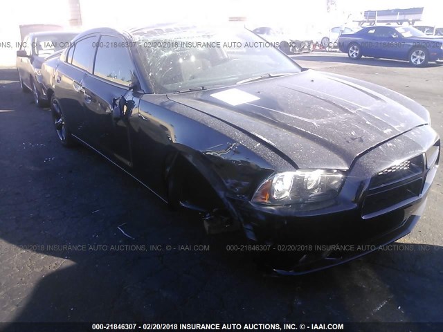 2C3CDXHG2EH330600 - 2014 DODGE CHARGER SXT BLACK photo 1