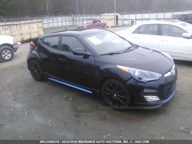 KMHTC6AD6DU162072 - 2013 HYUNDAI VELOSTER BLACK photo 1