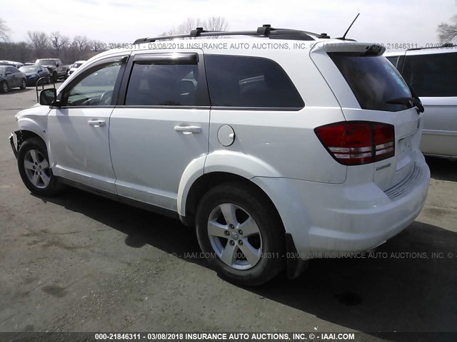 3D4GG57V39T599567 - 2009 DODGE JOURNEY SXT WHITE photo 3