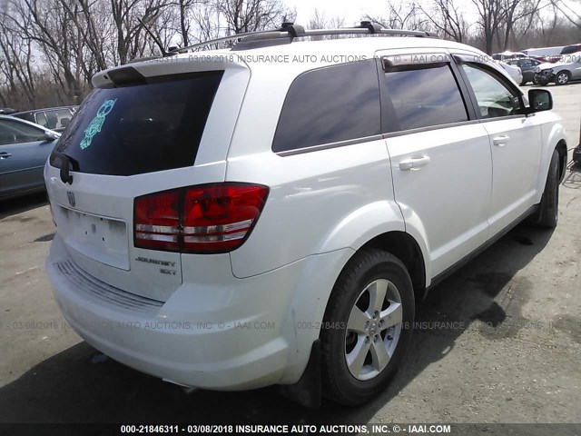 3D4GG57V39T599567 - 2009 DODGE JOURNEY SXT WHITE photo 4