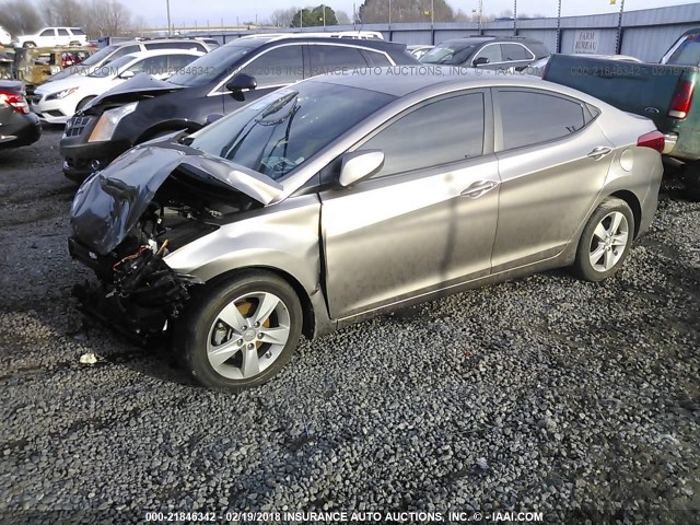 5NPDH4AE9DH339411 - 2013 HYUNDAI ELANTRA GLS/LIMITED TAN photo 2