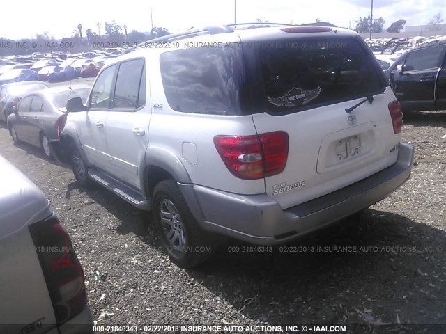 5TDZT34A53S163943 - 2003 TOYOTA SEQUOIA SR5 WHITE photo 3