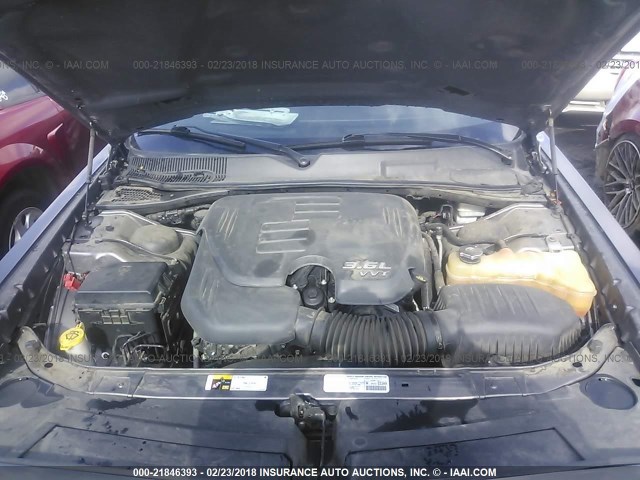 2C3CDYAG8DH704514 - 2013 DODGE CHALLENGER SXT GRAY photo 10